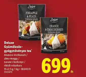 Lidl Deluxe Gyümölcsös- gyógynövényes tea ajánlat