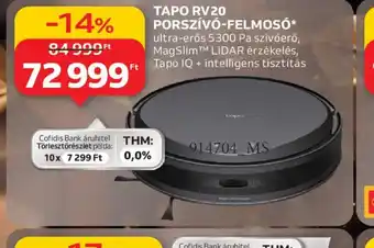 Auchan TAPO RV20 PORSZÍV-FELMOS ajánlat