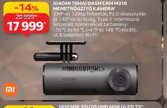 XIAOMI 70MAI DASH CAM M310 MENETRÖGZÍTŐ KAMERA