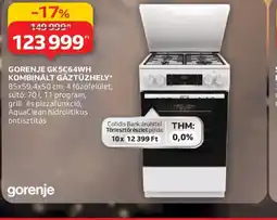 Auchan GORENJE GK5C64WH KOMBINÁLT GÁZTŰZHELY ajánlat