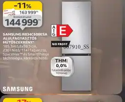 Auchan SAMSUNG RB34C600ESA ALULFAGYASZTS HŰTŐSZEKRÉNY ajánlat