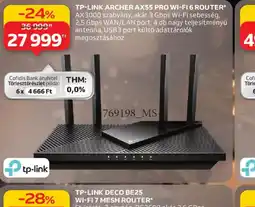 Auchan TP-LINK ARCHER AX55 PRO WI-FI 6 ROUTER ajánlat