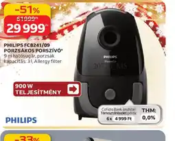 Auchan PHILIPS FC8241/09 PORZSÁKOS PORSZÍV ajánlat