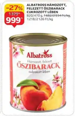 Auchan Albatross hámozott, felezett őszibarack cukrozott lében ajánlat