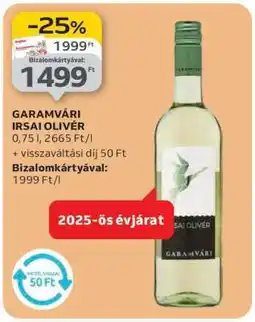 Auchan Garamvári Irsai Olivér ajánlat