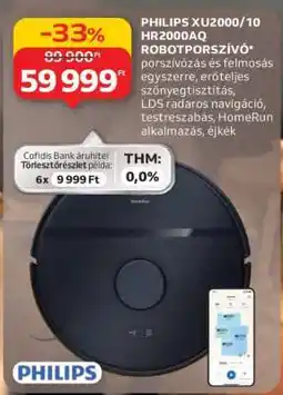 Auchan PHILIPS XU2000/10 HR2000AQ ROBOTPORSZÍVÓ ajánlat