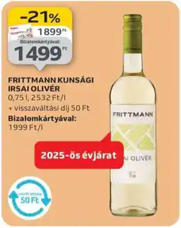 Auchan FRITTMANN KUNSÁGI IRSAI OLIVÉR ajánlat