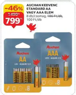 Auchan AUCHAN KEDVENC STANDARD AA VAGY AAA ELEM ajánlat