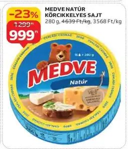 Auchan MEDVE NATÚR KÖRCIKKELYES SAJT ajánlat