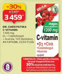 Auchan DR. CHEN PATIKA C-VITAMIN ajánlat