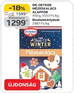 Auchan Dr. Oetker Mézeskalács Alappor ajánlat