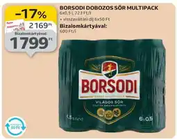 Auchan BORSODI DOBOZOS SÖR MULTIPACK ajánlat