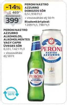 Auchan PERONI NASTRO AZZURRO DOBOZOS SÖR ajánlat