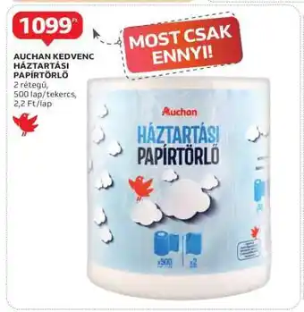 Auchan AUCHAN KEDVENC HÁZTARTÁSI PAPÍRTÖRLŐ ajánlat
