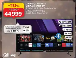 Auchan QILIVE Q32HS251B VIDAA SMART TV ajánlat