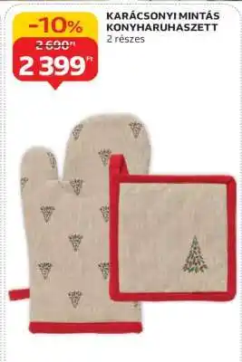 Auchan KARÁCSONYI MINTÁS KONYHARUHASZETT ajánlat