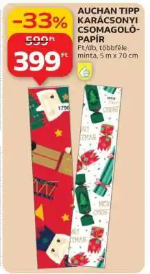 Auchan AUCHAN TIPP KARÁCSONYI CSOMAGOLÓPAPÍR ajánlat