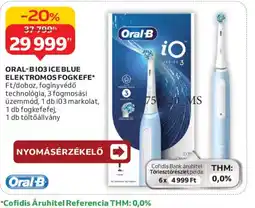 Auchan ORAL-B IO3 ICE BLUE ELEKTROMOS FOGKEFE ajánlat