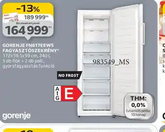 GORENJE FN617EEW5 FAGYASZTSZEKRÉNY
