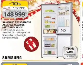 SAMSUNG RB33B610ESA ALULFAGYASZTS HŰTŐSZEKRÉNY