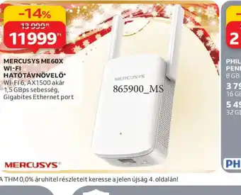 Auchan MERCUSYS ME60X WI-FI HATTÁVNOVELŐ ajánlat