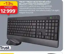 Auchan TRUST TREZO VEZETÉK NÉLKÜLI BILLENTYŰZET ÉS EGÉRSZETT ajánlat