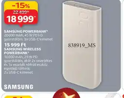 Auchan SAMSUNG WIRELESS POWERBANK ajánlat