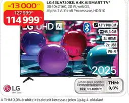 Auchan LG 43UA73003LA 4K AI SMART TV ajánlat