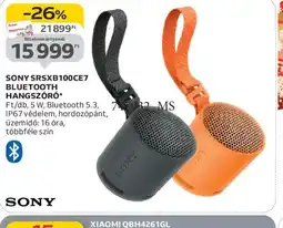 Auchan SONY SRSXB100CE7 BLUETOOTH HANGSZR ajánlat