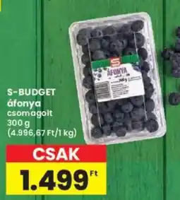 Interspar S-BUDGET áfonya ajánlat