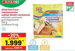 Interspar SPAR free from laktózmentes sajttal töltött csirkemell ajánlat