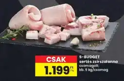 Interspar S-BUDGET sertés zsírszalonna ajánlat