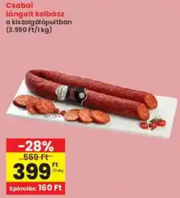 Interspar Csabai lángolt kolbász ajánlat