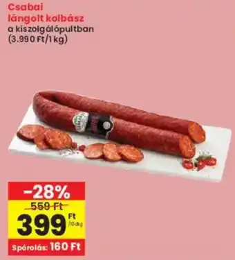 Interspar Csabai lángolt kolbász ajánlat