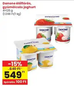 Interspar Danone élőflórás, gyümölcsös joghurt ajánlat