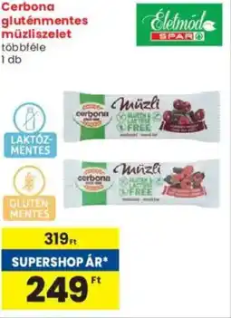 Interspar Cerbona gluténmentes müzliszelet ajánlat