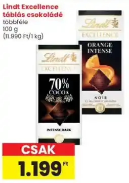 Interspar Lindt Excellence táblás csokoládé ajánlat
