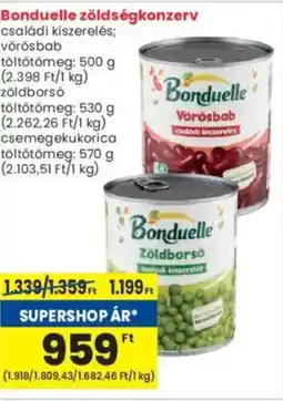 Interspar Bonduelle zöldségkonzerv ajánlat