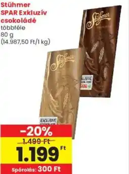 Interspar Stühmer SPAR Exkluzív csokoládé ajánlat