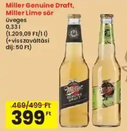 Interspar Miller Genuine Draft, Miller Lime sör ajánlat