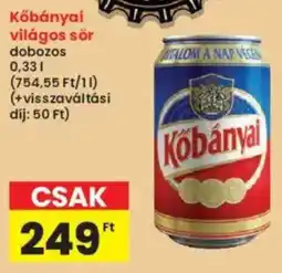 Interspar Kőbányai világos sör ajánlat
