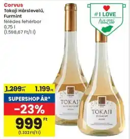 Interspar Corvus Tokaji Hárslevelű, Furmint ajánlat