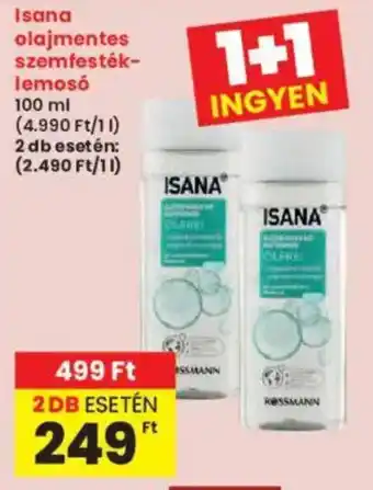 Interspar Isana olajmentes szemfesték- lemosó ajánlat