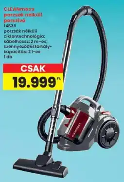 Interspar CLEANmaxx porzsák nélküli porszívó 14638 ajánlat