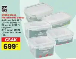 Interspar SIM PEX Click&Close frissen tartó doboz ajánlat