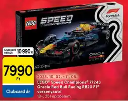 Tesco LEGO Speed Champions 77243 Oracle Red Bull Racing RB20 F1 versenyautó ajánlat