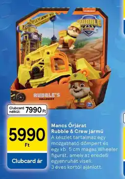 Tesco Mancs Őrjárat Rubble & Crew jármű ajánlat