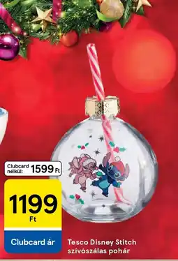 Tesco Tesco Disney Stitch szívószálas pohár ajánlat