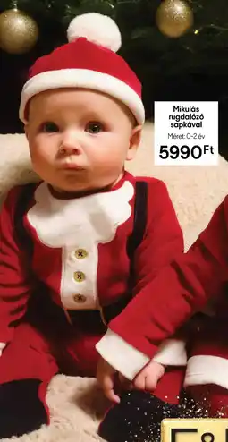 Tesco Mikulás rugdalózó sapkával ajánlat