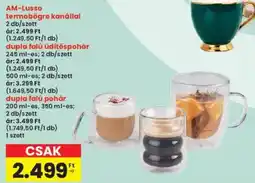 Interspar AM-Lusso termobögre kanállal / dupla falú üdítőspohár ajánlat